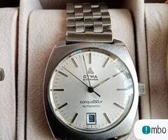 Zegarek Cyma Conquistadors automatic vintage stalowa koperta